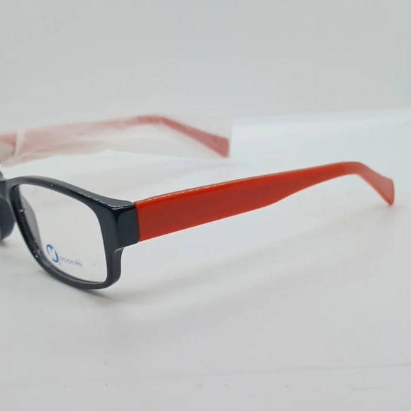 NWT MEN'S MODERN EYEGLASS FRAMES CHILL BLACK ORANGE - Picture 3 of 3